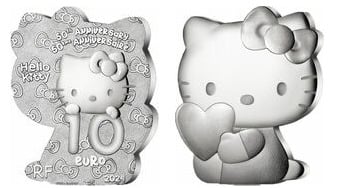 10 euro (50 Aniversario del Nacimiento de Hello Kitty)