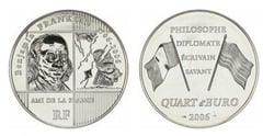 1/4 euro (300 aniversario del nacimiento de Benjamin Franklin)