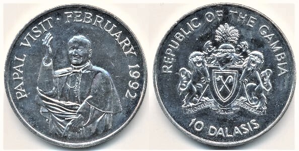 10 dalasis (Visita Papal - Febrero 1992)