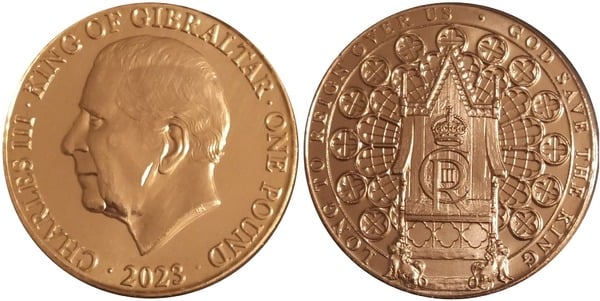 1 pound (Coronación de Carlos III)