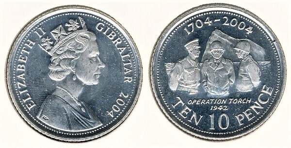 10 pence (300 Aniversario de la Ocupación Británica)