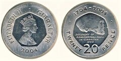 20 pence (300 Aniversario de la Ocupación Británica)