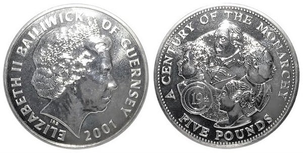 5 pounds (Decimonoveno Centenario de la Monarquía)