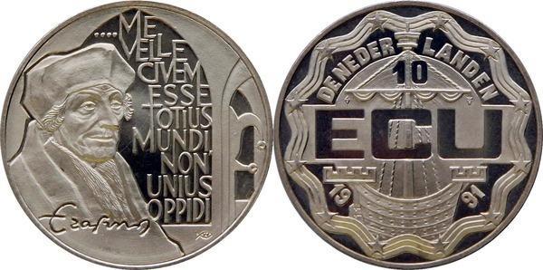 10 ecu (Desiderio Erasmo de Rotterdam)