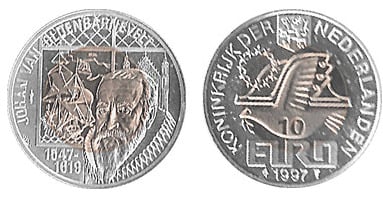 10 euro (450 aniversario de Johan van Oldenbarnevelt)