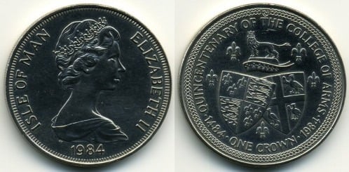 1 crown (500 Aniversario del Colegio de Armas - Escudo de Armas de Inglaterra)