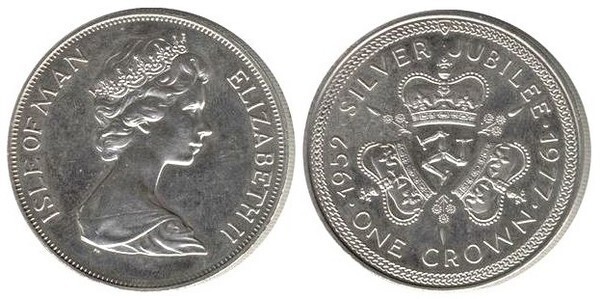 1 crown (Bodas de Plata de la Reina Elizabeth II)