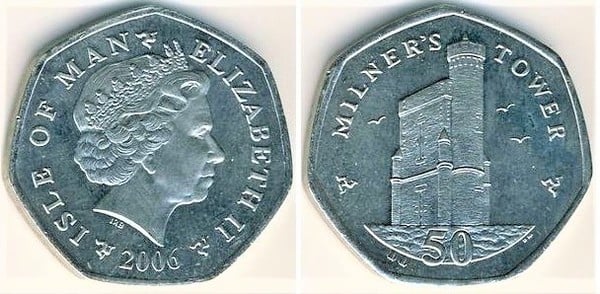 50 pence (Torre de Milner)