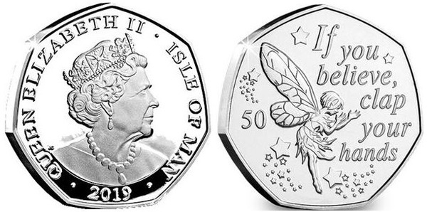 50 pence (90 Aniversario de Peter Pan - Campanilla)