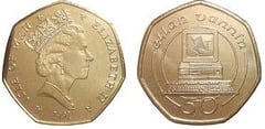 50 pence (Elizabeth II 3rd retrato )