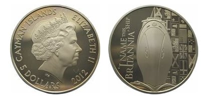 5 dollars (60º aniversario de la llegada al trono de la Reina Isabel II- HMY Britannia)