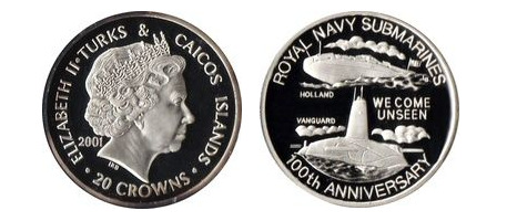 20 crowns (Submarinos del centenario de la Royal Navy)