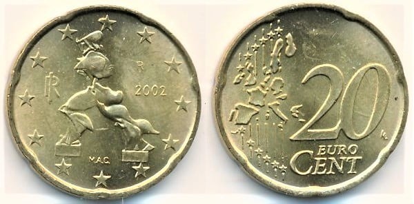 2002 20 euro cent value