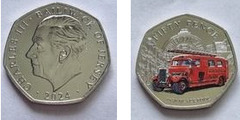 50 pence (Brigada de Bomberos - Blackpool)