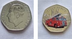 50 pence (Brigada de Bomberos - Lincoln)