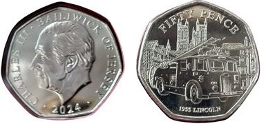 50 pence (Brigada de Bomberos - Lincoln)