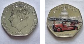 50 pence (Brigada de Bomberos - London)