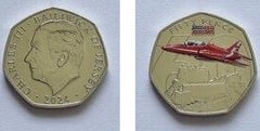 50 pence (Flechas Rojas sobre el Castillo de Gorey-Color)