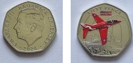 50 pence (Flechas Rojas sobre el Castillo de Edimburgo-Color)