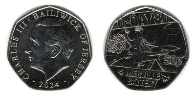 50 pence ( Día D-Batería Merville)