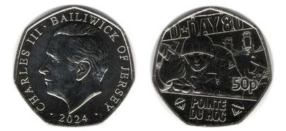 50 pence ( Día D-Pointe du Hoc)