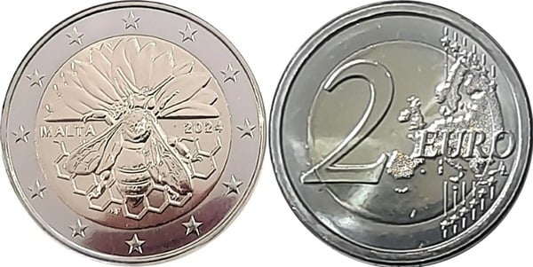 2 euro (Abeja maltesa de la miel)