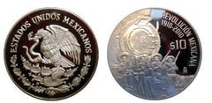 10 pesos (Centenario de la Revolución Mexicana Serie 1910-2010 - Locomotora en Cuernavaca)
