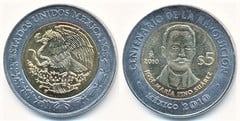 5 pesos (Centenario de la Revolución-José María Pino Suarez)