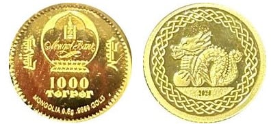 1000 tögrög (Año del Dragon)