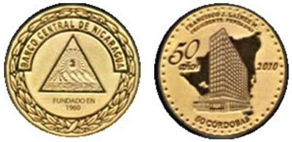 50 córdobas (50 Aniversario del Banco Central de Nicaragua)