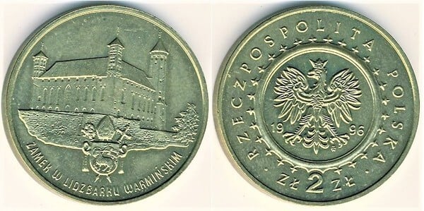 2 zlote (Castillo de Lidzbark Warminski)