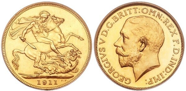 1 sovereign  (George V)