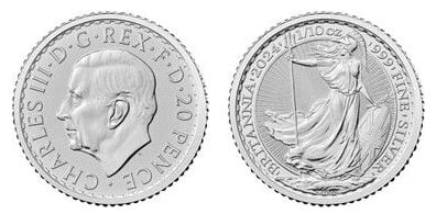 20 pence (1/10 oz Britannia Plata)