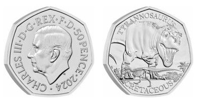 50 pence (Tyrannosaurus)