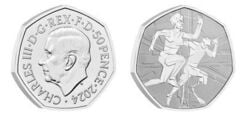 50 pence (Apoyo al Equipo GB y Paralímpicos GB, París 2024)