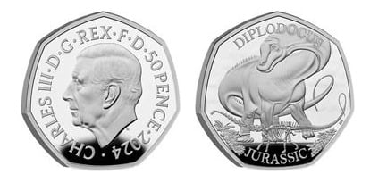 50 pence (Diplodocus)