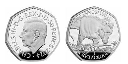 50 pence (Tyrannosaurus)