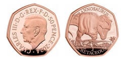 50 pence (Tyrannosaurus)