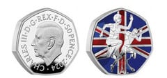 50 pence (Apoyo al Equipo GB y Paralímpicos GB, París 2024)