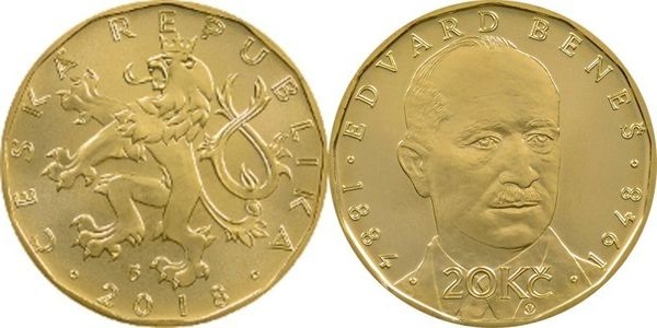 20 korun (Político y Presidente Edvard Beneš  (1884-1948))