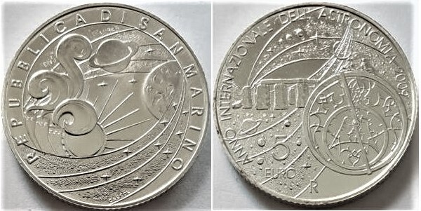 5 euro (Año Internacional de la Astronomía)