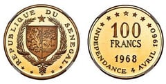 100 francs (8º Aniversario de la Independencia)