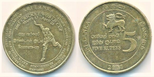 5 rupees (Copa del Mundo de Críquet)