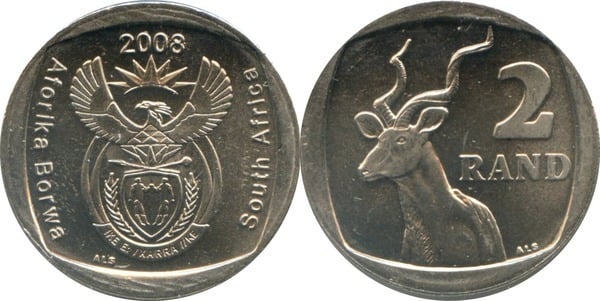 2 rand (Aforika Borwa - South Africa)