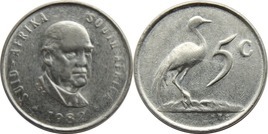 5 cents (Balthazar J. Vorster - SUID-AFRIKA - SOUTH AFRICA)