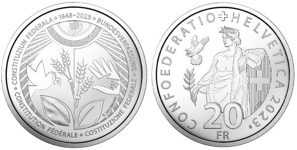 20 francs (175 Años de Constitución Federal, 1848-2023.)