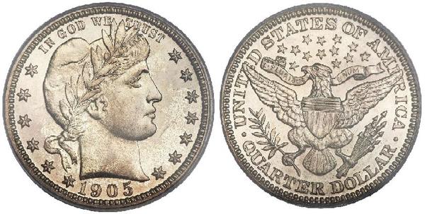 1/4 dollar (Barber Quarter)