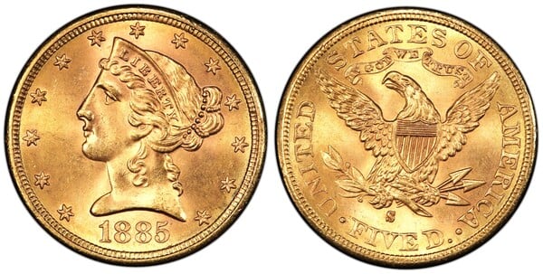 5 dollar (Coronet Head-Half Eagle)