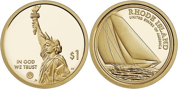 1 dollar (Innovación - Yate Reliance de Herreshoff - Rhode Island)