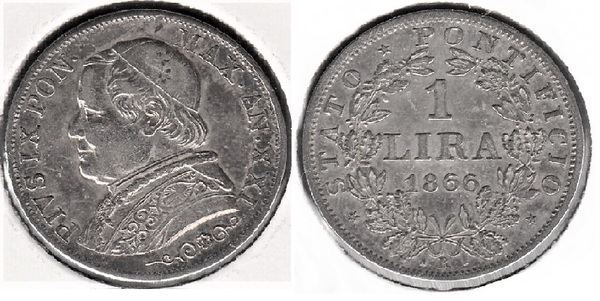 1 lira (Pio IX)